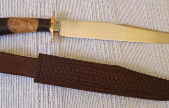 bowie knife handle of african blackwood