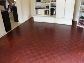 (14) The same mopane floor after 7 years of installation, perfectly oxidised