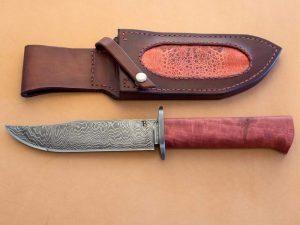 red ivory knife handle