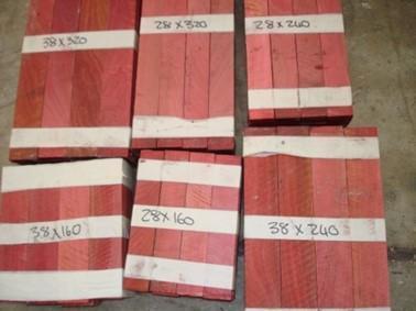 small block of pink ivory exotic wood for projects