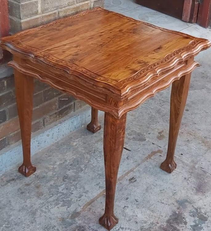 A tambotie side table exotic wood for projects