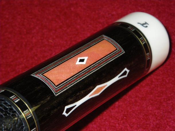 Inlay work on a billiards cue