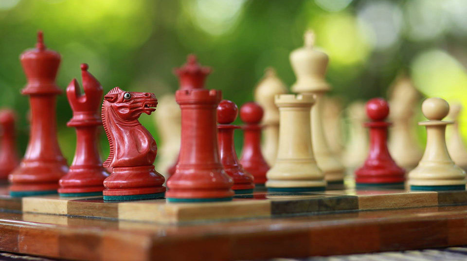 chess sets made from African hardwoods