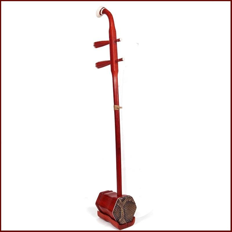 An erhu (a Chinese two-stringed instrument), made of red ivory.